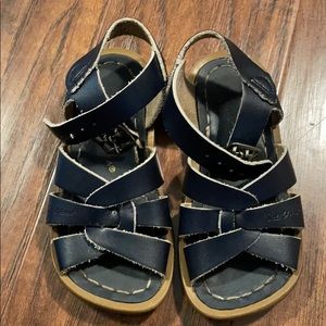 Navy salt water sandals